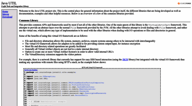 javautil.sourceforge.net