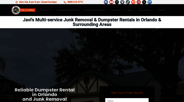 javisdumpsterrental.com