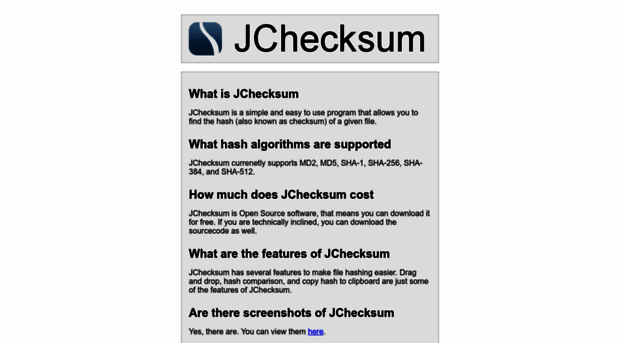 jchecksum.sourceforge.net