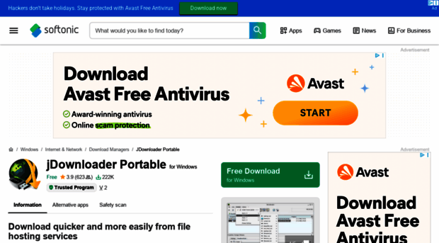 jdownloader-portable.en.softonic.com