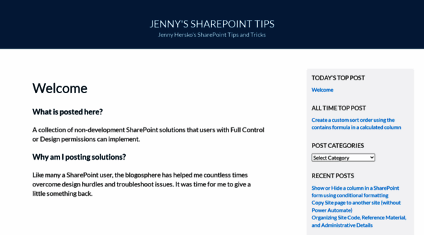 jennyssharepointtips.wordpress.com