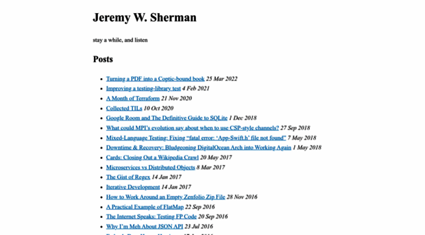 jeremywsherman.com