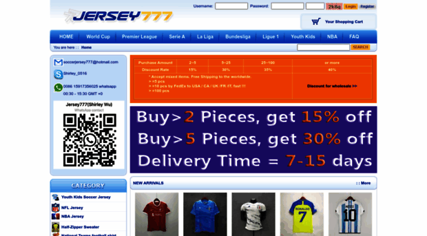 Wholesale Soccer Jerseys from China 30% off - Jersey777