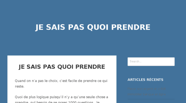 jesaispasquoiprendre.com