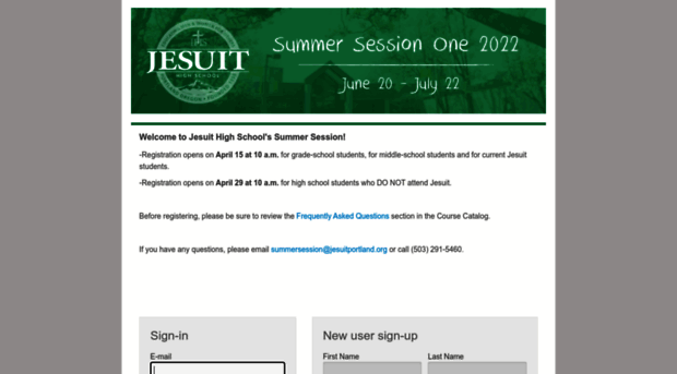 jesuitsummersession.campbrainregistration.com