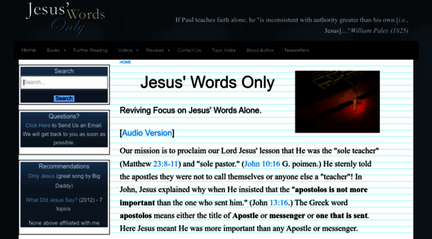 jesuswordsonly.org