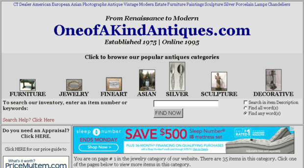 jewelry.oneofakindantiques.com