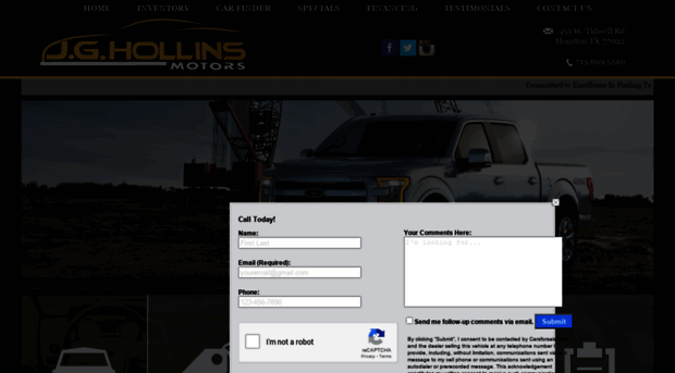 jghollinsmotors.com