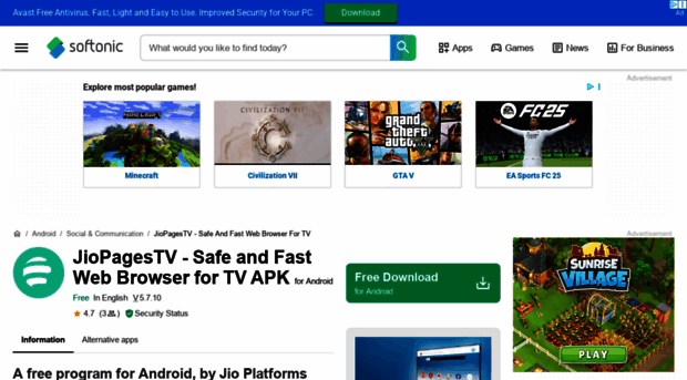 jiopagestv-safe-and-fast-web-browser-for-tv.en.softonic.com