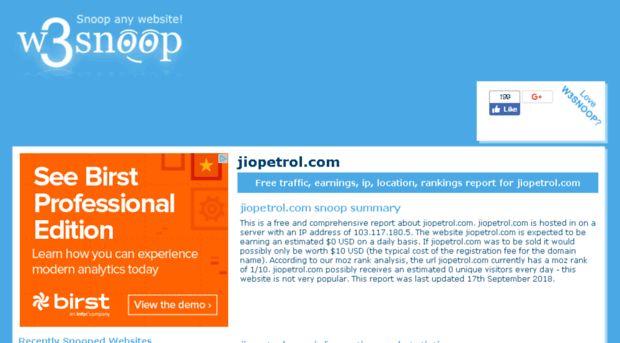 jiopetrol.com.w3snoop.com