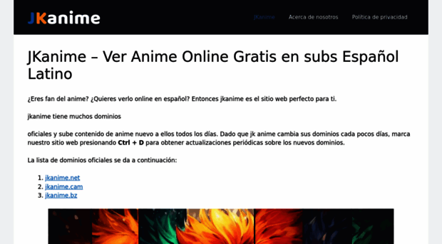 Jkanime - Ver Anime Online Latino y Sub Español