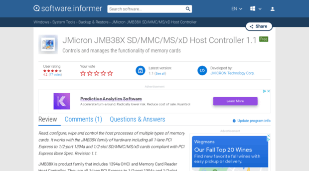 jmicron-jmb38x-sd-mmc-ms-xd-host-control.software.informer.com