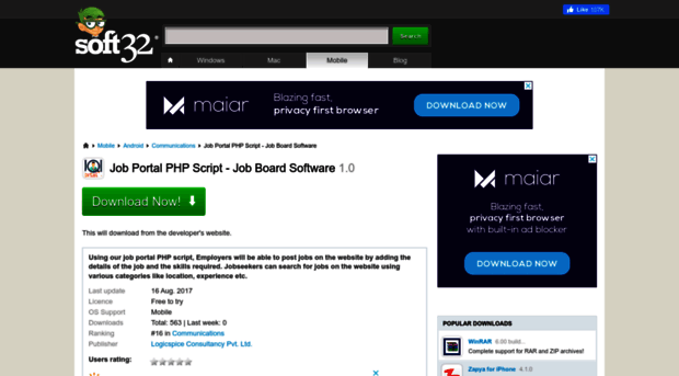 job-portal-php-script-job-board-software.soft32.com