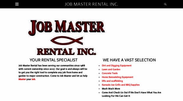 jobmasterrental.com
