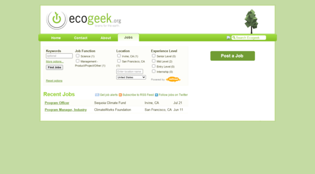 jobs.ecogeek.org