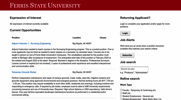 jobs.ferris.edu