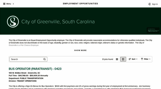 jobs.greenvillesc.gov