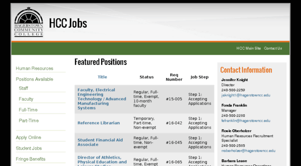 jobs.hagerstowncc.edu