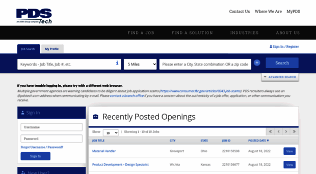 jobs.pdstech.com