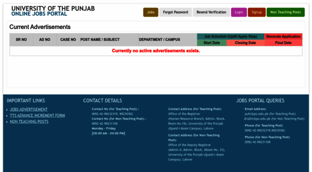 jobs.pu.edu.pk