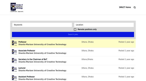 jobs.smuct.edu.bd