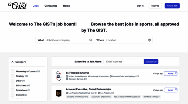 jobs.thegistsports.com