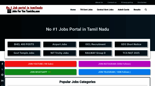 jobsforyoutamizha.com