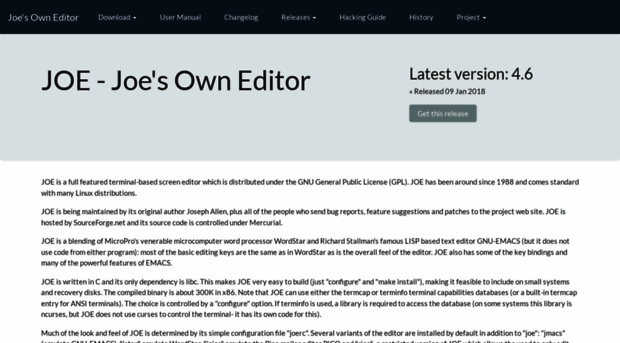 joe-editor.sourceforge.io