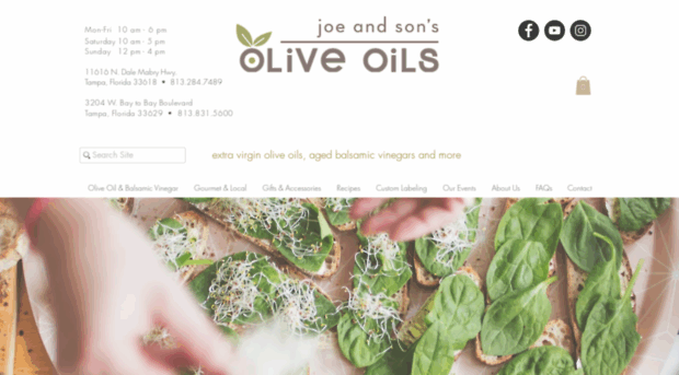 joeandsonsoliveoils.com