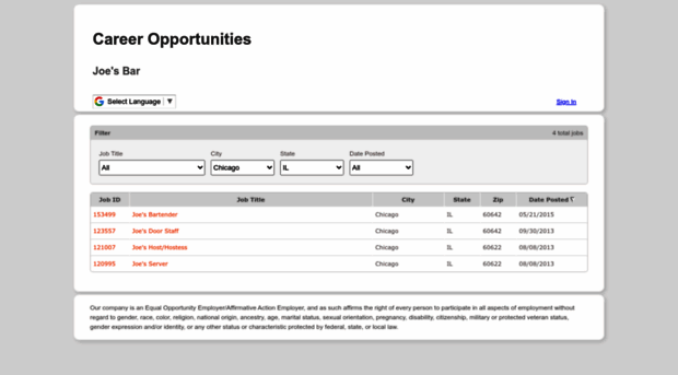 joesbar.companycareersite.com