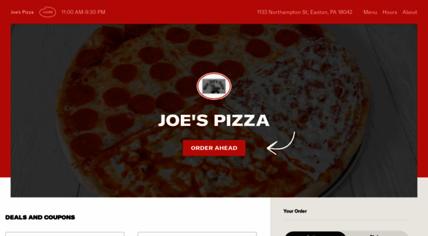 joespizzaofeaston.com