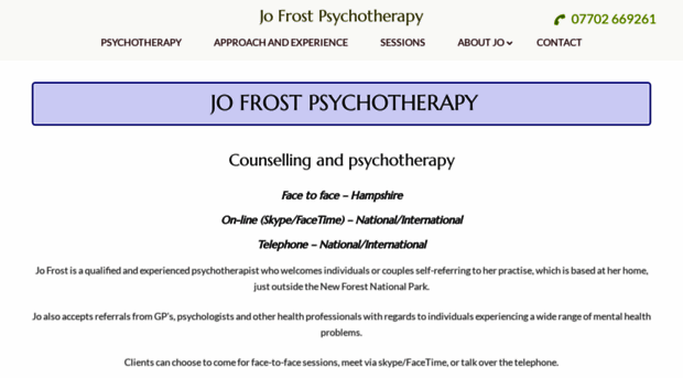 jofrostpsychotherapy.co.uk