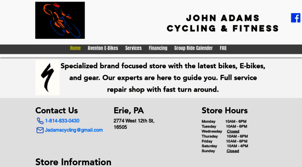 johnadamscycling.com
