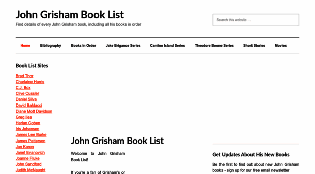 johngrishambooklist.com