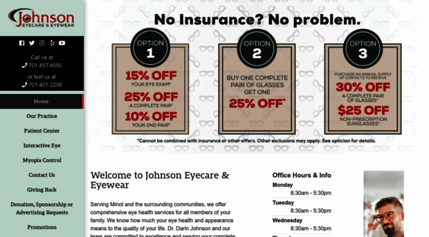johnsoneyecarepc.com