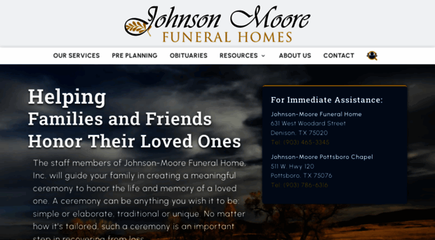 johnsonmoorefuneralhome.net