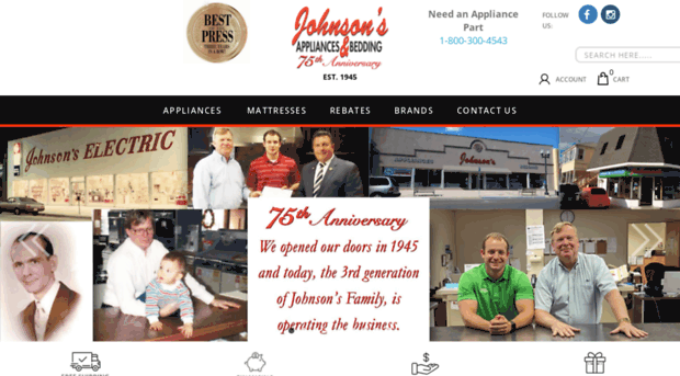 johnsonsappliances.net