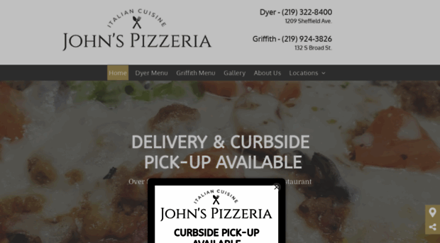 johnspizzerias.net