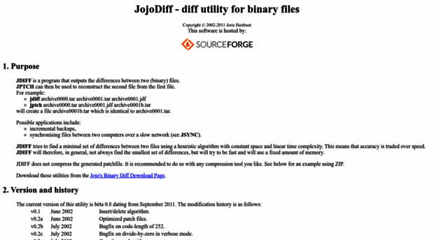 jojodiff.sourceforge.net