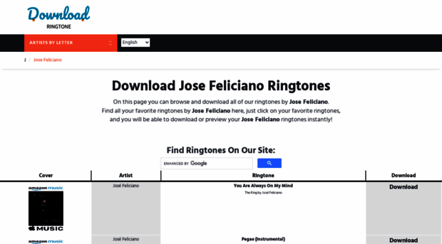 josefeliciano.download-ringtone.com