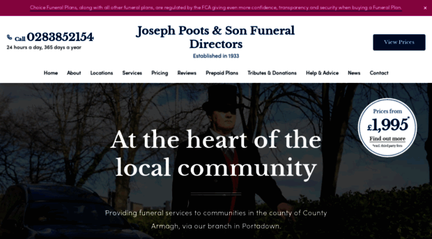 josephpootsfuneraldirectors.com