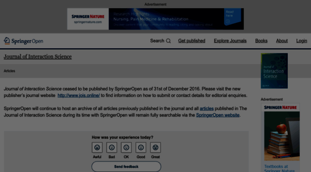 journalofinteractionscience.springeropen.com