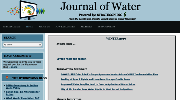 journalofwater.com