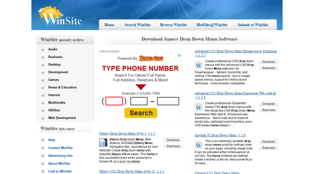 jquery-drop-down-menu.winsite.com