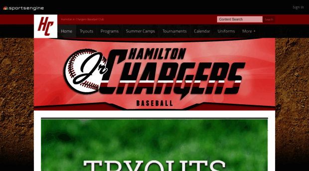 jrchargersbaseball.com