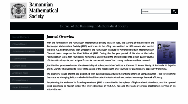 jrms.ramanujanmathsociety.org