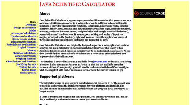 jscicalc.sourceforge.net