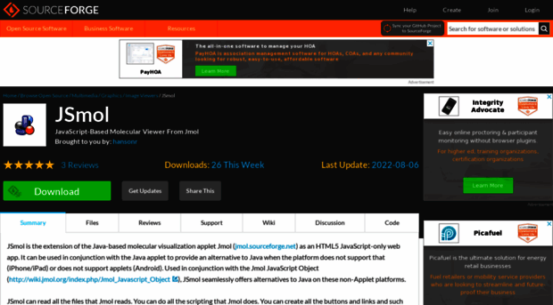 jsmol.sourceforge.net