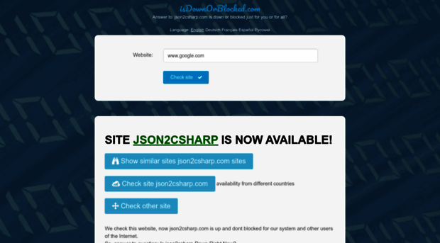 json2csharp.com.isdownorblocked.com