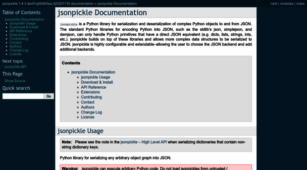 jsonpickle.github.io